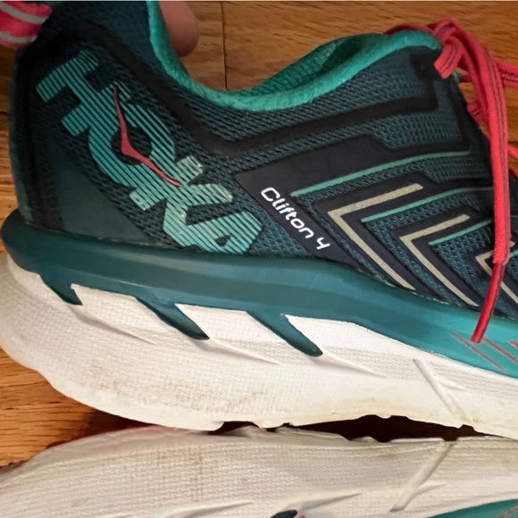 HOKA ONE ONE Clifton 4 1016724 BCCM Blue Running Casual sneakers Size 8 - Picture 6 of 9